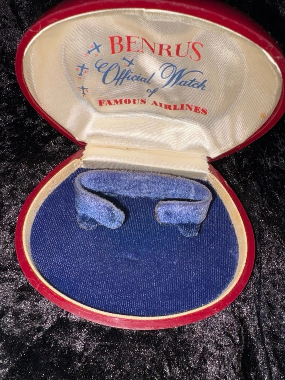 Benrus Official Watch Of Famous Airlines Vintage Watch Box Case